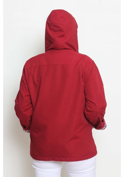 CottonCool Kadın Kapüşonlu Yağmurluk & Rüzgarlık Bordo
