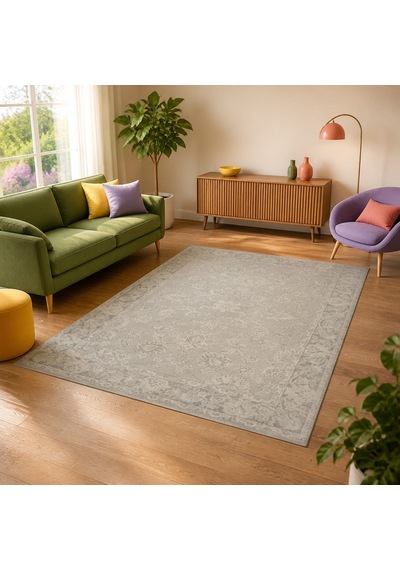 Kartela Halı Lino Halı Jüt Taban Dokuma Halı Açık Gri - 200 X 300 Cm