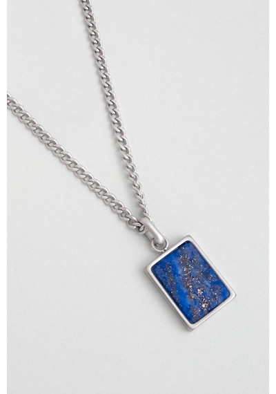 So Chic Lapis Taşlı 65 Cm Çelik Erkek Kolye