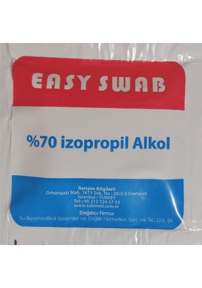 Alkollü Mendil %70 Ipa. Cilt Temizleme Mendili 100 Adet Kutulu
