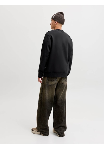Jack & Jones Jcoclub Brandıng Sweat Crew Neck Siyah Erkek Sweatshirt 12300460