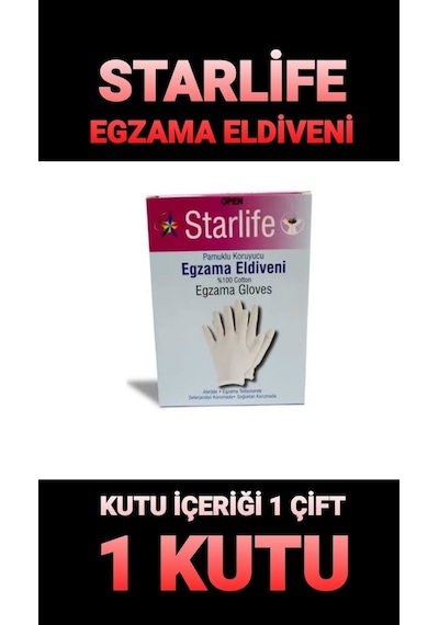 Star Life Pamuklu Koruyucu Egzema Eldiveni 1 Çift