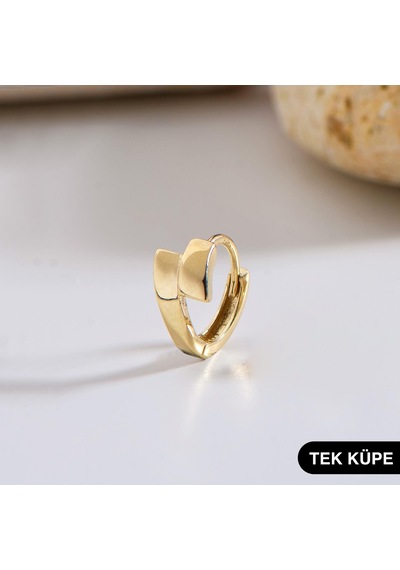 Goldkupe 14 Ayar Altın Tek Minik Halka Küpe 0,62 Gr-6312