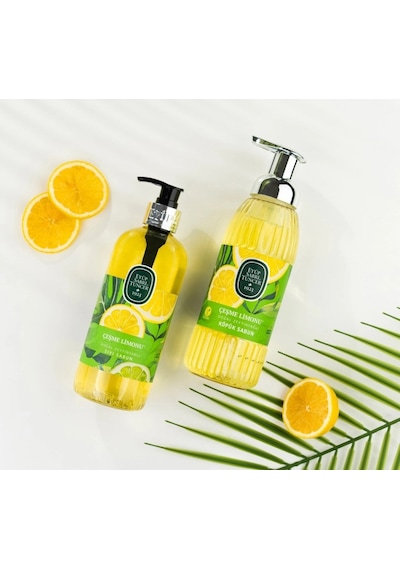 Mey İthalat Doğal Zeytinyağlı Köpük Sabun 500 Ml Çeşme Limonu Acı - Portakal