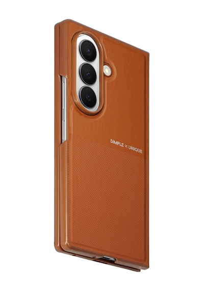 Samsung Galaxy Uyumlu Z Fold 8 Ultra Kılıf High Pu Deri Hdd Hbc-482 Siachen Case Kahverengi