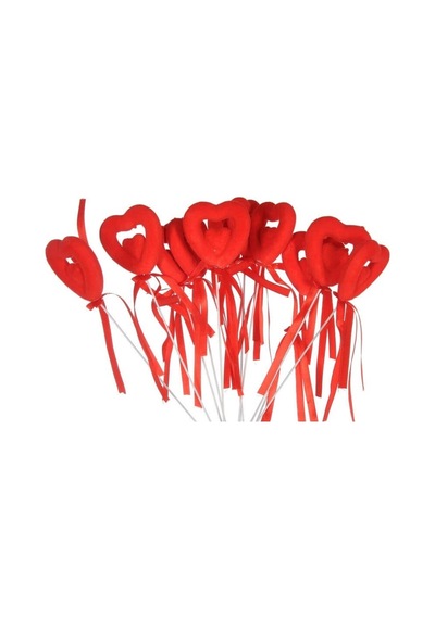 Kalp Çubuk Iç Içe Kalp, 21 Cm X 4,5 Cm - 10 Adet