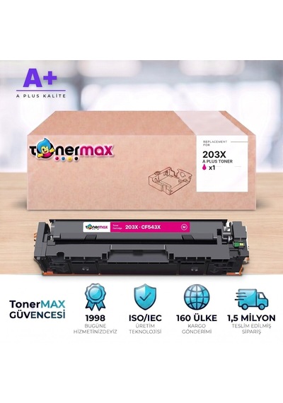 Hp 203x Cf543x Kırmızı Uyumlu Toner A Plus / Color Laserjet Pro M254 / M280 / M281