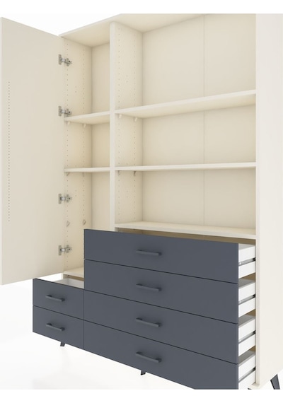 Arges Dolap 7 Raflı 6 Çekmeceli Tek Kapaklı 132x30x195 Aytaşı-aytaşı/antrasit Aytası/antrasıt Arges Dolap 7 Raflı 6 Çekmeceli Tek Kapaklı 132x30x195 Aytaşı-aytaşı/antrasit Aytası/antrasıt