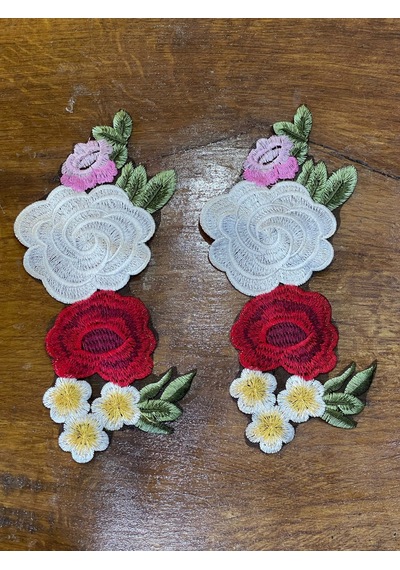 22x8 Cm 2 Adet Nakış Işleme Aplike Arma Yama Dikiş Hobi Aksesuarı Nakış