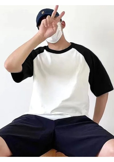 Startmore Unisex Pamuk Bisiklet Yaka Oversize T-shirt Beyaz