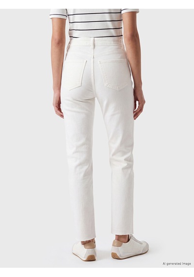 Lcw Jeans Beyaz Yüksek Bel Flare Fit Kadın Jean Pantolon