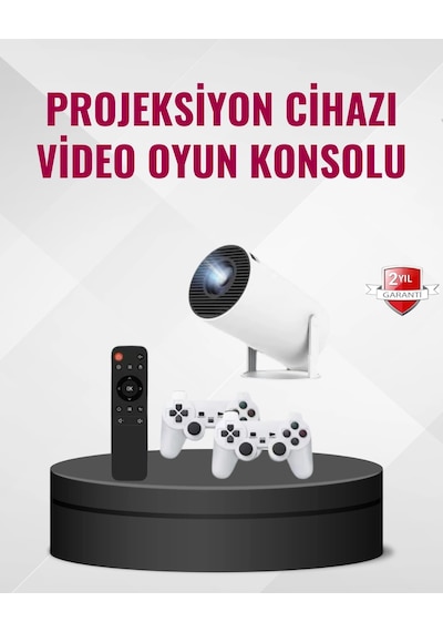 Kablosuz Mini Projeksiyon Cihazı Oyun Ve Film İçin Taşınabilir Ev Sineması