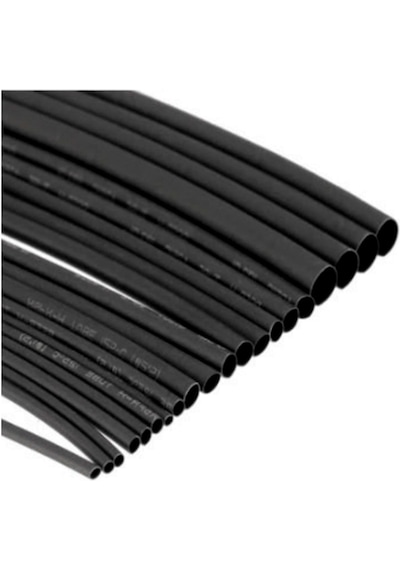 9,5mm Isı İle Daralan Siyah Makaron 5 Metre, Daralma Oranı 2/1, Çalışma -55/+125 Derece