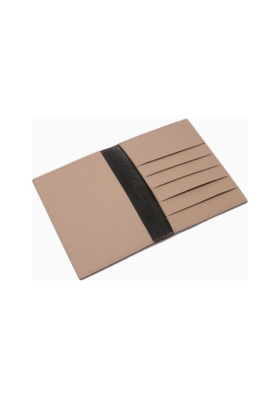 Montroi Grain Leather Passport Cover Lüks Deri Pasaport Kılıfı, Kart Gözlü Cüzdan Kahverengi