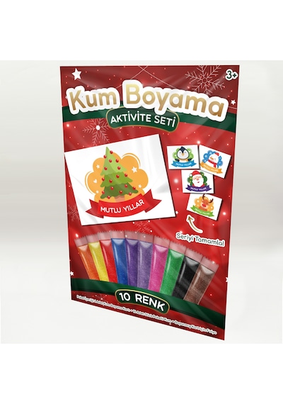 Süslü Çam Ağacı Yılbaşı Özel Kum Boyama Aktivite Seti