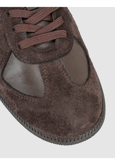 Kahverengi Süet Deri Kadın Sneaker Kahve