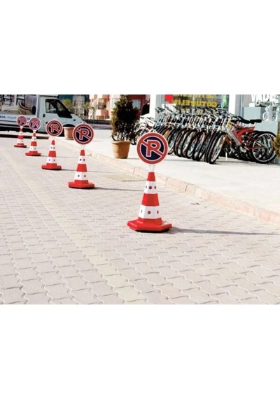 Trafik Kukası Kedi Gözlü Koni Reklam Konisi Ağırlıklı Trafik Konisi 52 Cm