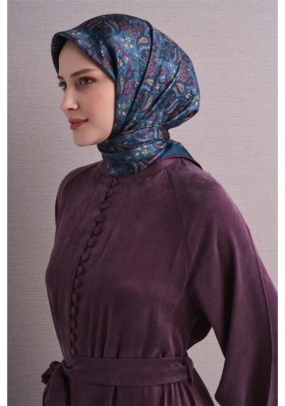 Armine Sura İpek Eşarp 2026-2027 - Sonbahar Kış-asm9609 Lacivert-indigo