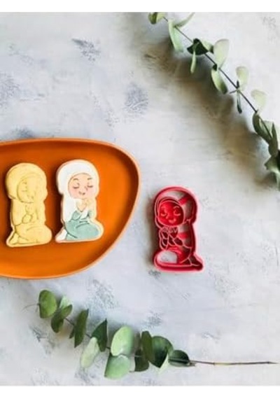 Dua Eden Kız 2&apos Li Set Desen Ve Çerçeve Hamur Şekillendirici/karışık Renk/kurabiye Kalıbı 50 x 22