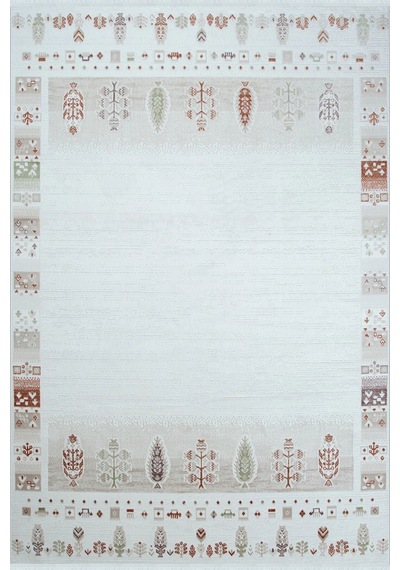 Hoom Rugs Bahar 3009 Multi Etnik Bordürlü Akrilik Halı
