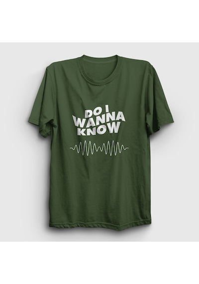 Presmono Unisex Know Arctic Monkeys T-shirt Haki