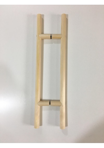 Sauna Cam Kapı Kolu Ahşap