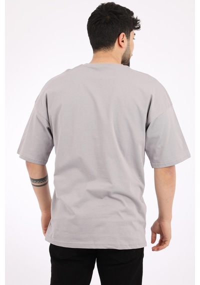 Stil Kombin Düz Basic Oversize Erkek Tişört Bld