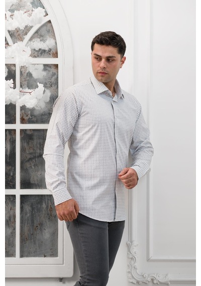 Advante Ekoseli Slimfit Uzun Kollu Erkek Gömlek 001