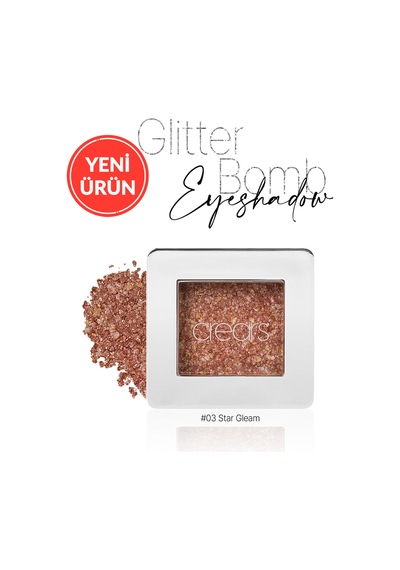 Cre'ars Mücevher Parlaklığında Yoğun Pigmentli Tekli Far Glitter Bomb Eyeshadow 03 Star Gleam