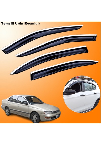 Toyota Corona Carina Mügen Cam Rüzgarlığı Abs Krom Nikelajlı Cam Rüzgarlığı 1993 Sonrası Kasalar 4 Lü