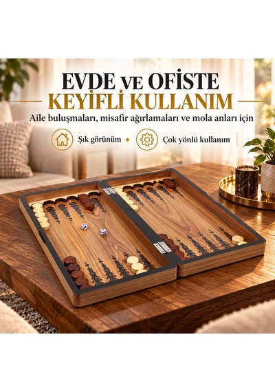 3 Ü 1 Arada Ahşap Satranç Tavla Dama Seti 50 50 Cm Katlanabilir At Figürlü Taş Çantalı Oyun Takımı