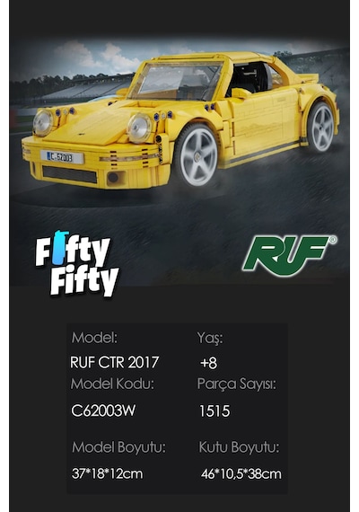 Cada Ruf Ctr 2017 -c62003w 1515 Parça Profesyonel Oyuncak Yapım Seti