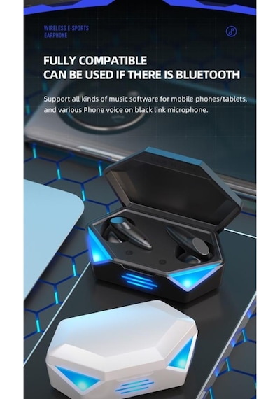 Blueinter G20 TWS Bluetooth 5.2 RGB Kulak İçi Oyuncu Kulaklığı