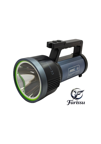 Dat Dt-8603t 150w 15.000 Lümen 1 Km Menzilli Profesyonel Şarjlı Projektör El Feneri Ve Powerbank Mavi
