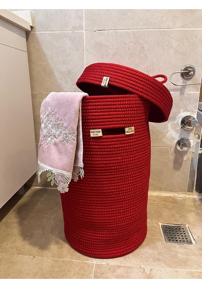 Zengin Design Home Banyo Çamaşır Sepeti Zdh-012 Kırmızı