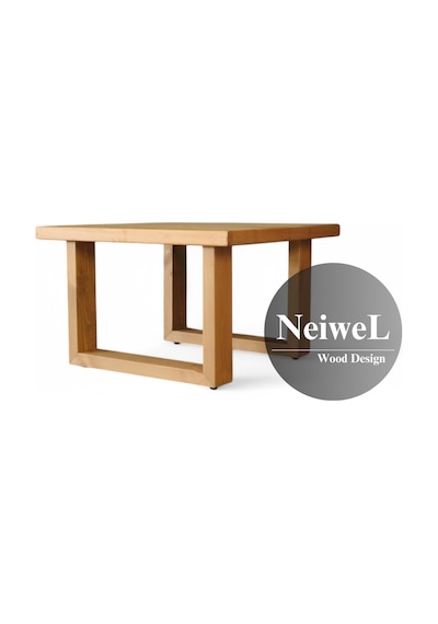 Neiwel Diena Doğal Ahşap Sehpa-60-60 Açık Ceviz