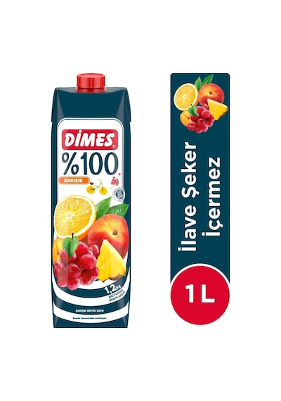 Dimes %100 Karışık Meyve Suyu 1 Lt X 6 Adet