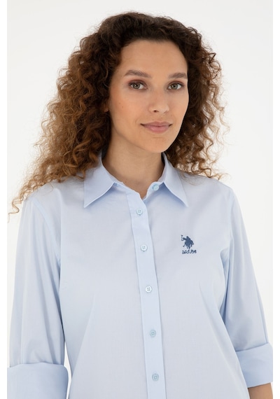 U.S. Polo Assn. U.s. Polo Assn. Kadın Uzun Kollu Gömlek 2086493 Açık Mavi