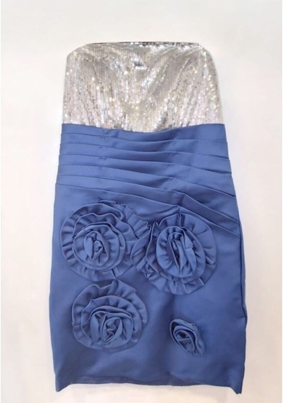 Fashion Cocktail Payetli Straples Kalın Saten Kumaş Tafta Düğün Davet Abiye Elbise Mavi Mavi Fashion Cocktail Payetli Straples Kalın Saten Kumaş Tafta Düğün Davet Abiye Elbise Mavi Mavi