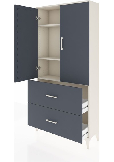 Arges Dolap 3 Raflı 2 Çekmeceli 2 Kapaklı 88x30x182 Aytaşı-an... Aytaşı