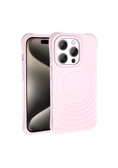 Lexroo İphone 15 Pro M-safe Şarj Özellikli Airbagli Mat Görünümlü Hepi Kılıf - Derin Mor