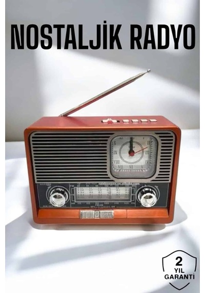 Nostaljik Görünümlü Usb Girişli Bluetooth Bağlantılı Radyo - Lisinya