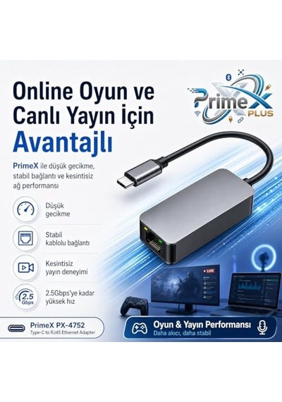 Type - C To Ethernet Çevirici 1 1000 1 Gigabit Tip C Ethernet Ağ Lan Ve Type C Çıkışlı Dizüstü Bilgisiyar Uyuml