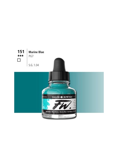 Daler Rowney Fw Ink Akrilik Mürekkep 29.5 Ml Marine Blue 151 Diğer