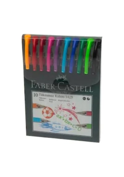 Faber-castell Tükenmez Kalem Ailesi 1425 10'lu Poşet Çok Renkli