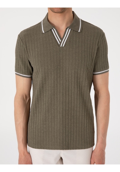 Pierre Cardin Erkek Haki Tişört 50310162-vr027 Haki
