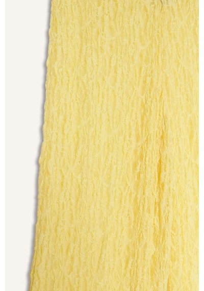 Defacto Regular Fıt Elastik Bel Tül Sarı Plaj Pantolonu H3066ax26spyl115 Sarı-yl115