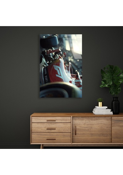 Formula 1 Aracı Cam Tablo 35x50 Cm Deg1522