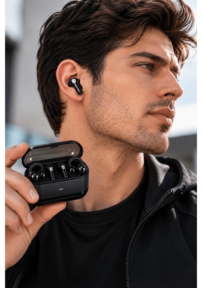 Kablosuz Bluetooth Kulaklık 2 Si 1 Arada Klipsli Kulak İçi 4 Lü S