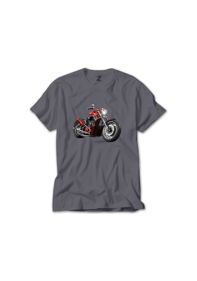 Chopper Cruiser Gri Tişört